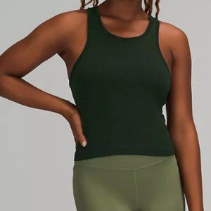 Ebb to street cropped racerback tank - rainforest green - 8
